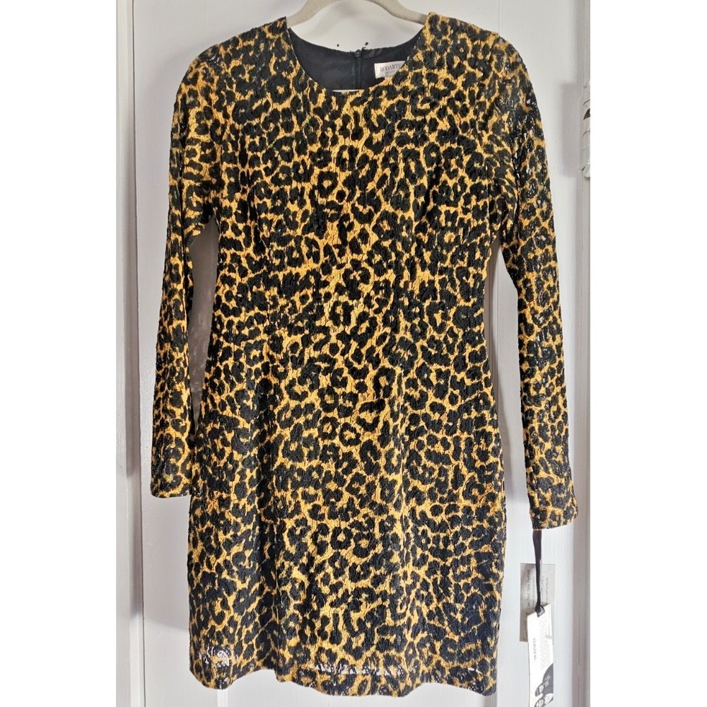 NWT Rodarte for Target  Sz 7 Leopard Lace Bodycon Dress  3 bows back lined